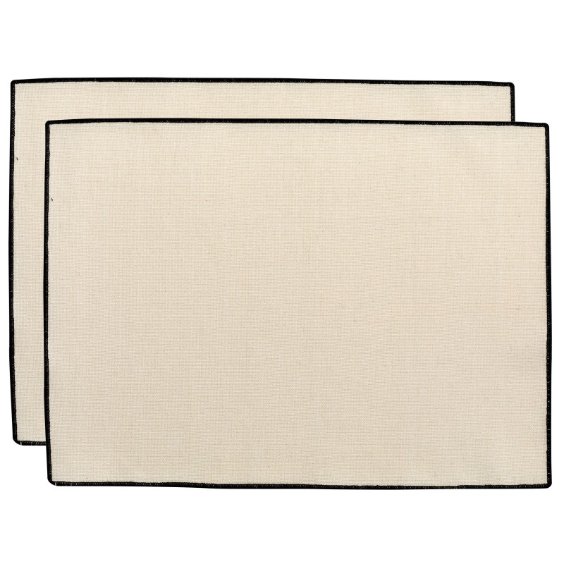 Set di 2 tovagliette riciclate Laora Naturel 33 X 45 Set di 2 tovagliette riciclate Laora Naturel 33 X 45