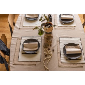 Set di 2 tovagliette riciclate Laora Naturel 33 X 45