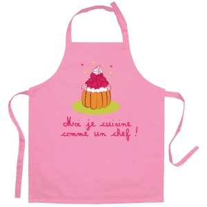 Grembiule da cucina per bambini riciclato Je cuisine comme un