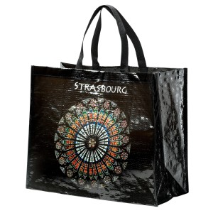Grande borsa shopping Rosace Noir 36 X 44