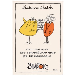 Strofinaccio Shadoks Dialogue Écru 48 X 72