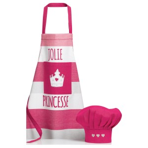 Grembiule da cucina per bambini riciclato e toque Sissi Rose 52