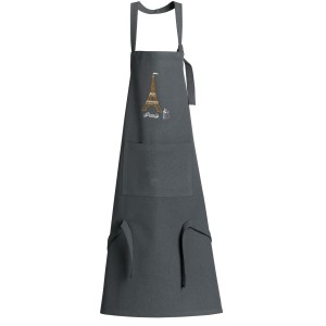 Grembiule da cucina riciclato con tasca Tour Eiffel Rouge 85 X