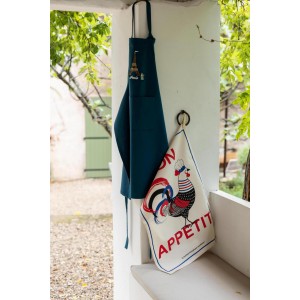 Grembiule da cucina riciclato con tasca Tour Eiffel Rouge 85 X