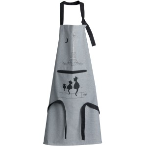 Grembiule da cucina Dubout Chats Eiffel Gris 72 X 85