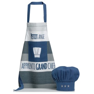 Grembiule da cucina e toque Petit Ange Indigo 52 X 63