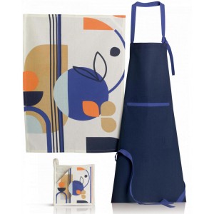 Grembiule da cucina Titouan Bleu 72 X 85