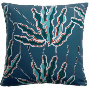 Cuscino tinta unita outdoor Alga Indigo 40 X 65