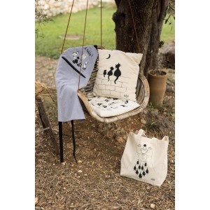 Borsa shopping Dubout À table Écru 40 X 36 X 16