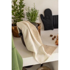 Asciugamano a nido d'ape riciclato Finn Sable 50 X 70