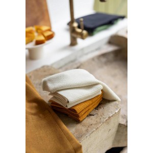 Set di 3 asciugamani lavorati a maglia riciclati Izan Gris 25 X