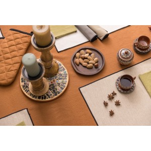 Set di 2 tovagliette riciclate Laora Naturel 33 X 45