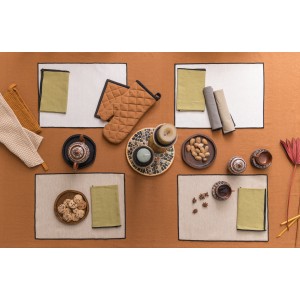 Set di 2 tovagliette riciclate Laora Naturel 33 X 45