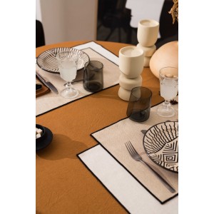 Set di 2 tovagliette riciclate Laora Naturel 33 X 45
