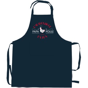 Grembiule da cucina Papa poule recyclé Indigo 72 X 90