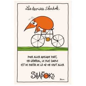 Asciugamano Shadok À vélo Écru 48 X 72