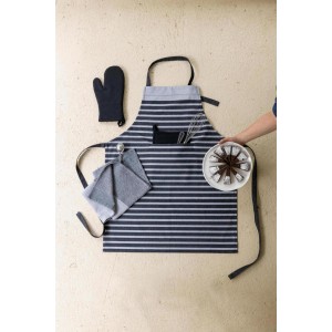Grembiule da cucina riciclato Tilio Noir/Gris 72 X 90