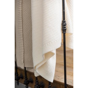 Plaid in maglia riciclata Danilo Naturel 130 X 160