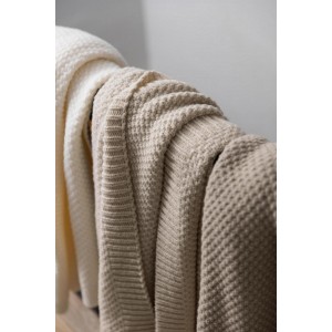 Plaid in maglia riciclata Danilo Naturel 130 X 160