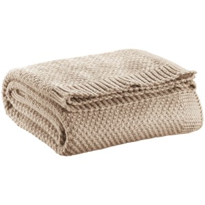 Plaid in maglia riciclata Danilo Naturel 130 X 160