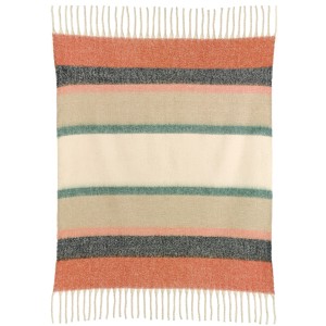 Plaid a righe riciclato Isabel Rouille 130 X 160