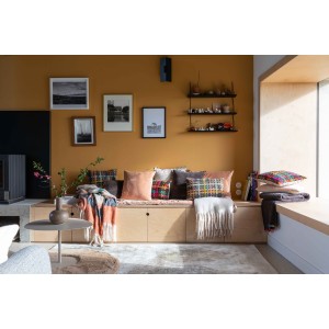 Plaid a righe riciclato Isabel Rouille 130 X 160