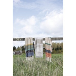 Plaid a righe riciclato Isabel Rouille 130 X 160