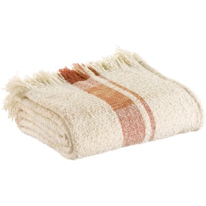 Plaid jacquard Jane Multico sienne 130 X 160