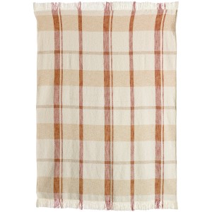 Plaid jacquard Jane Multico sienne 130 X 160