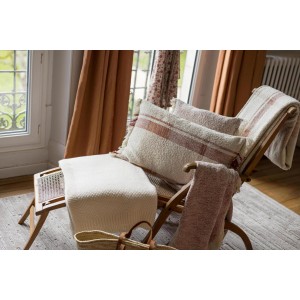 Plaid jacquard Jane Multico sienne 130 X 160