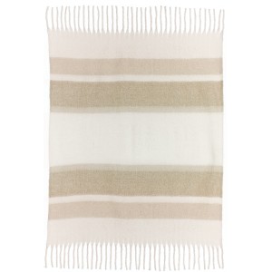 Plaid a righe riciclato Isabel Rouille 130 X 160