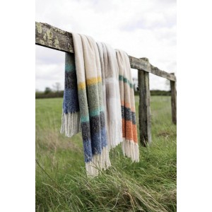 Plaid a righe riciclato Isabel Rouille 130 X 160