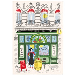 Strofinaccio Façade caviste Écru 48 X 72