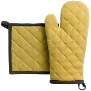 Set guanto da cucina/presina riciclato Grace Paon 15 X 32
