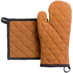 Set guanto da cucina/presina riciclato Grace Paon 15 X 32