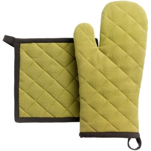 Set guanto da cucina/presina riciclato Grace Paon 15 X 32
