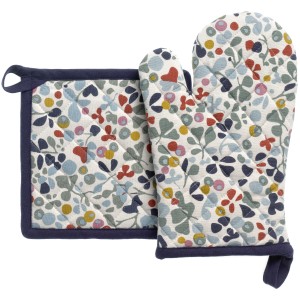 Set guanto da cucina/presina riciclato Greta Multico 18 X 28