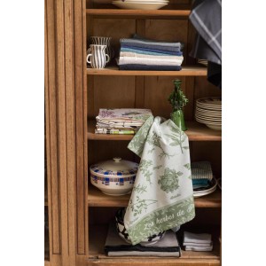 Strofinaccio jacquard Herbes de Provence Vert 50 X 70