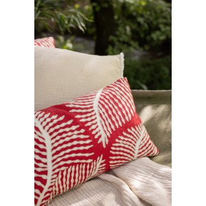Cuscino ricamato Flora Papaye 40 X 65
