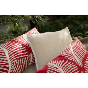 Cuscino ricamato Flora Papaye 40 X 65