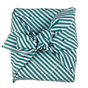 Furoshiki No waste rayures Peacock 70 X 70