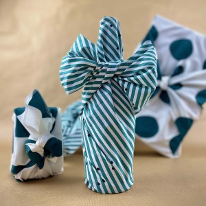 Furoshiki No waste rayures Peacock 70 X 70