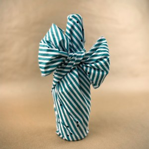 Furoshiki No waste rayures Peacock 70 X 70
