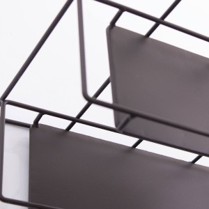 Mensola in metallo nero 40x11H49