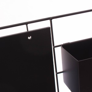 Bacheca in metallo nero 46X13H65