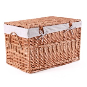 Baule in vimini bollito 63X40H40 in set di 3