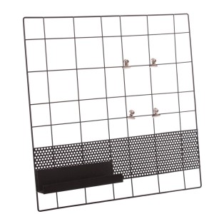 Bacheca in metallo nero 45H45
