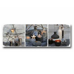Quadro dipinto candele 30x90