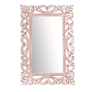 Specchio in legno di mango intagliato ed Mdf 60H90
