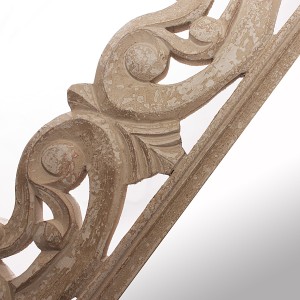 Specchio in legno di mango intagliato ed mdf 90H180